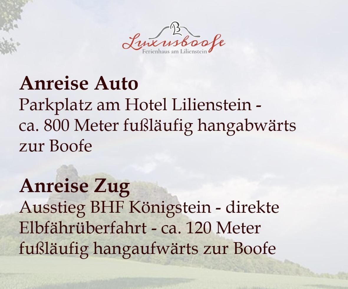 Luxusboofe - Ferienhaus Am Lilienstein Königstein an der Elbe Zewnętrze zdjęcie